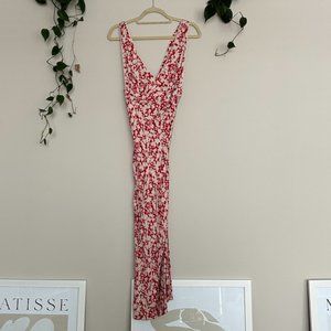 NWT Free People Red Nude Floral Maxi Dress 2